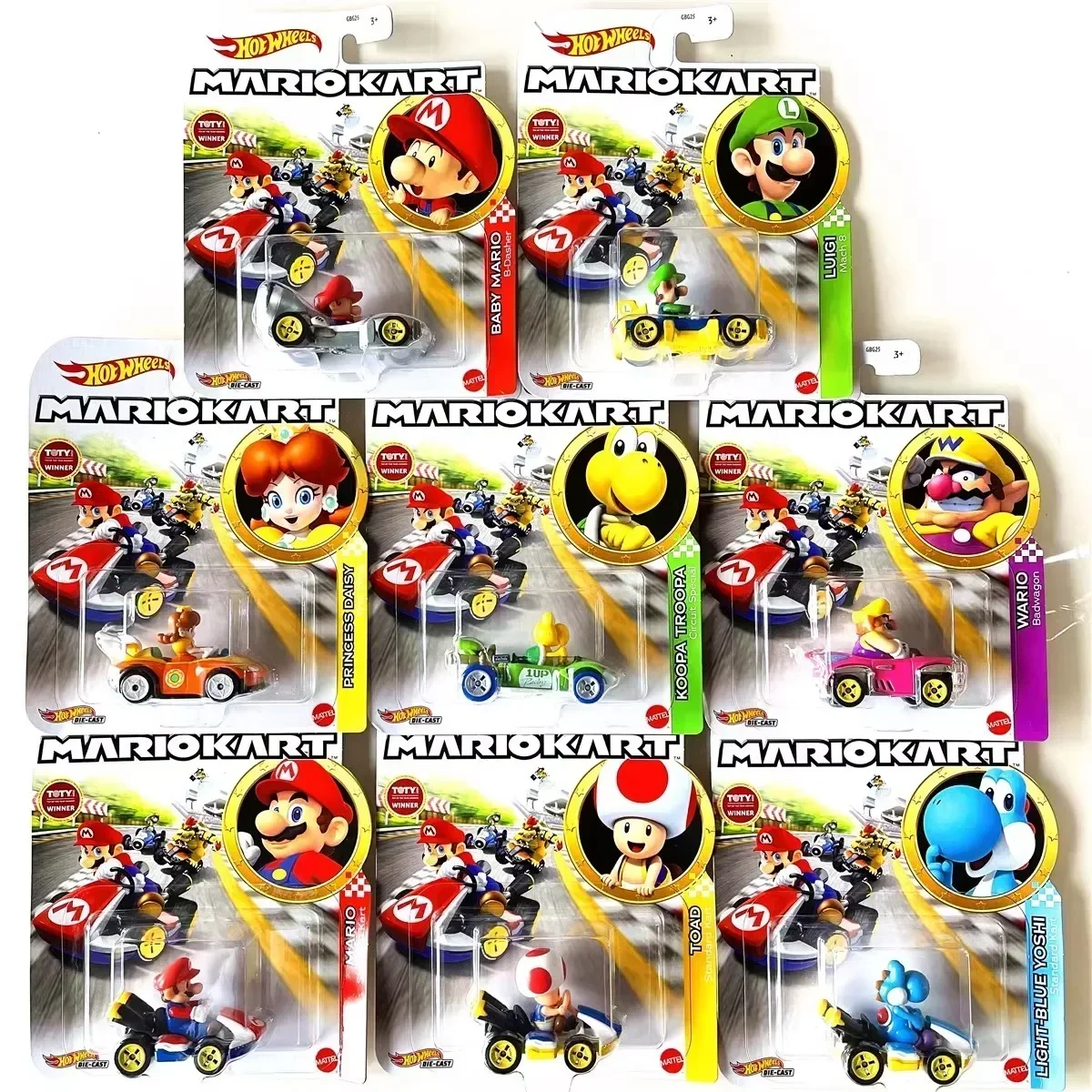 Hot Wheels Car Track Sets - Ruote calde originali Mario Kart 1:64