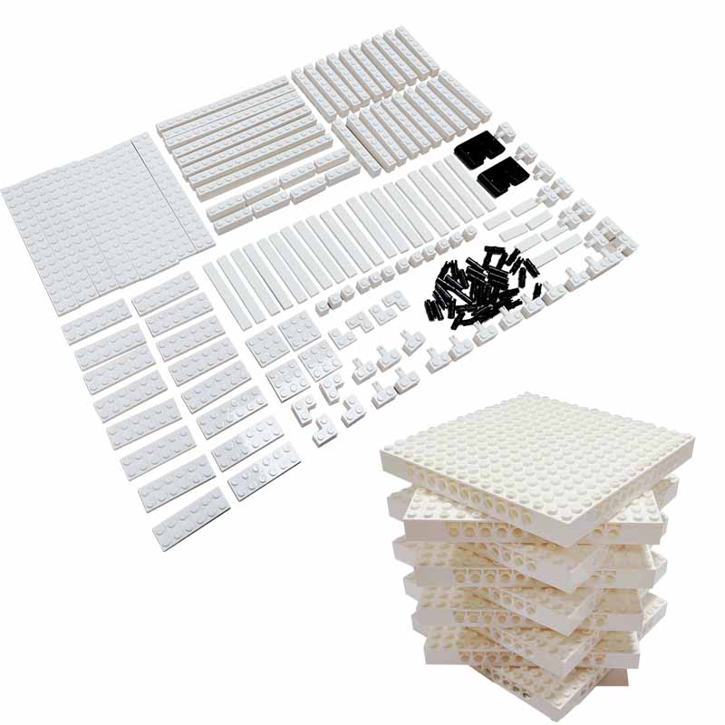 Lego Minifigure Holder - Pixel Art Painting Bianco Photo Frame