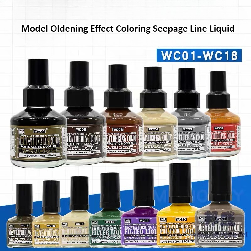 Tamiya Model Paint Set - MR.HOBBY WC01-18 Liquido per Effetto Invecchiamento