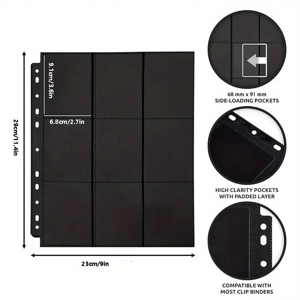 Confezione da 10 Pagine Nere p - Trading Card Binder recensione e prezzo